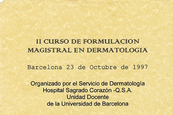Curso de formulación magistral en dermatología