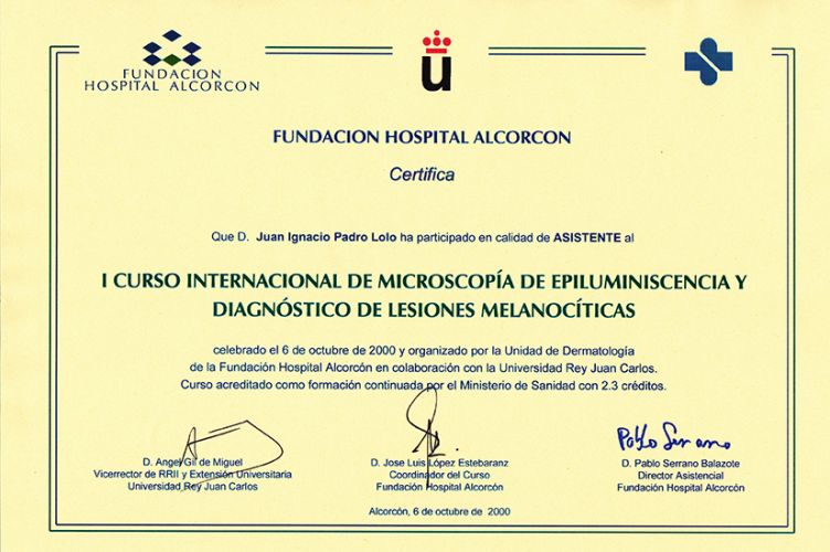 Curso internacional de microscopía de epiluminiscencia y diagnóstico de lesiones melanocíticas